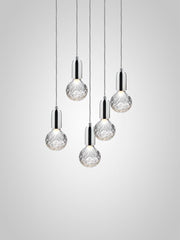 Crystal Bulb Chandelier 5 Piece
